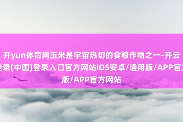 开yun体育网玉米是宇宙热切的食粮作物之一-开云网页登录(中国)登录入口官方网站IOS安卓/通用版/APP官方网站