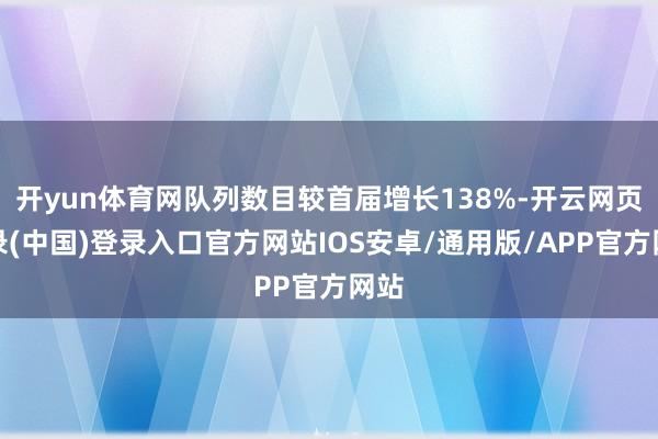 开yun体育网队列数目较首届增长138%-开云网页登录(中国)登录入口官方网站IOS安卓/通用版/APP官方网站